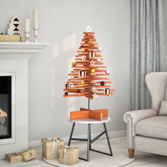 vidaXL Wooden Christmas Tree for Decoration Solid Wood Pine