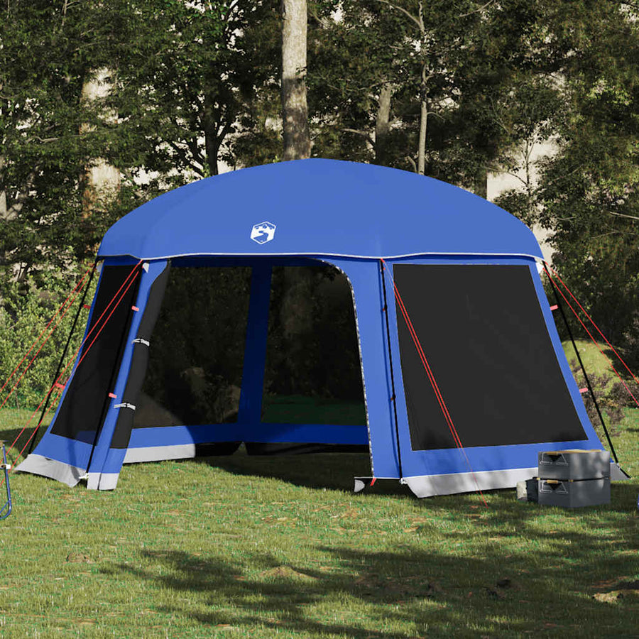 Pool Tent with Removable Fly & Mesh Walls Azure blue 512 cm 458 cm