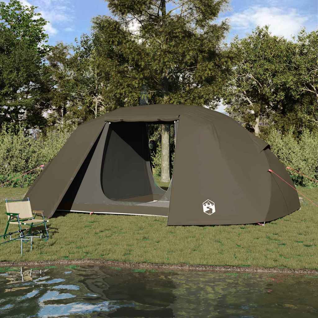 Fishing Tent 3-Person Waterproof Brown 7-person