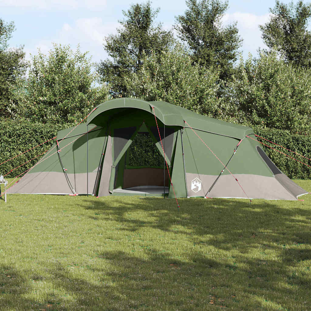Family Tent 6-Person and Grey Polyester and Fiberglass Green