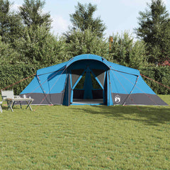 Family Tent 6-Person and Grey Polyester and Fiberglass Blue