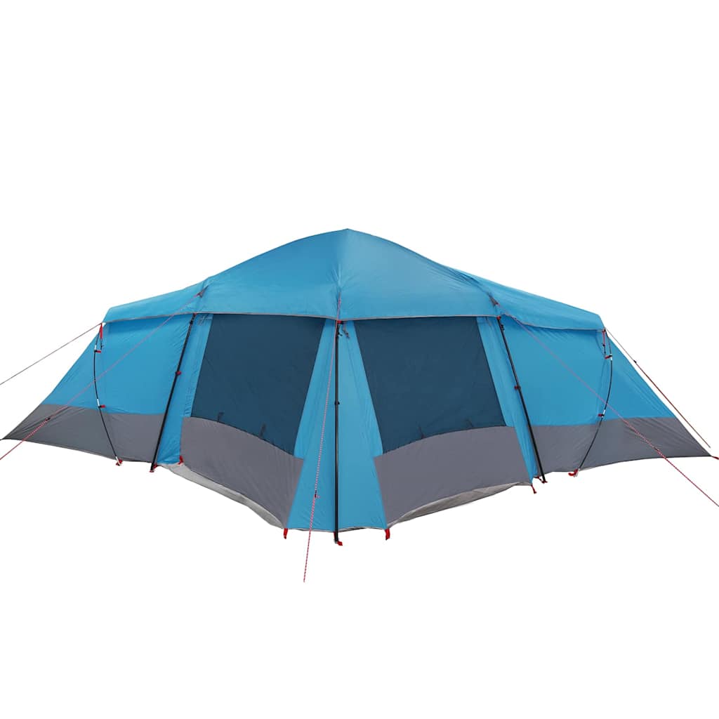 Family Tent 6-Person and Grey Polyester and Fiberglass Blue