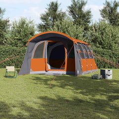 Family Tent 576 x 325 x 213 cm Polyester and Fiberglass Grey and orange