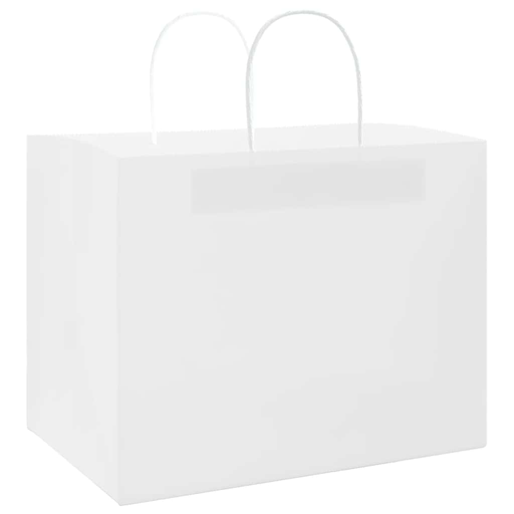 vidaXL Paper Bags with Handles 250 pcs Width 32 cm