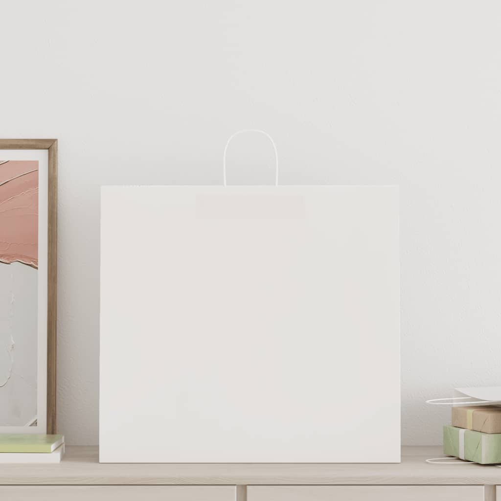 Paper Bags with Handles 54x15x49 cm 250 pcs White