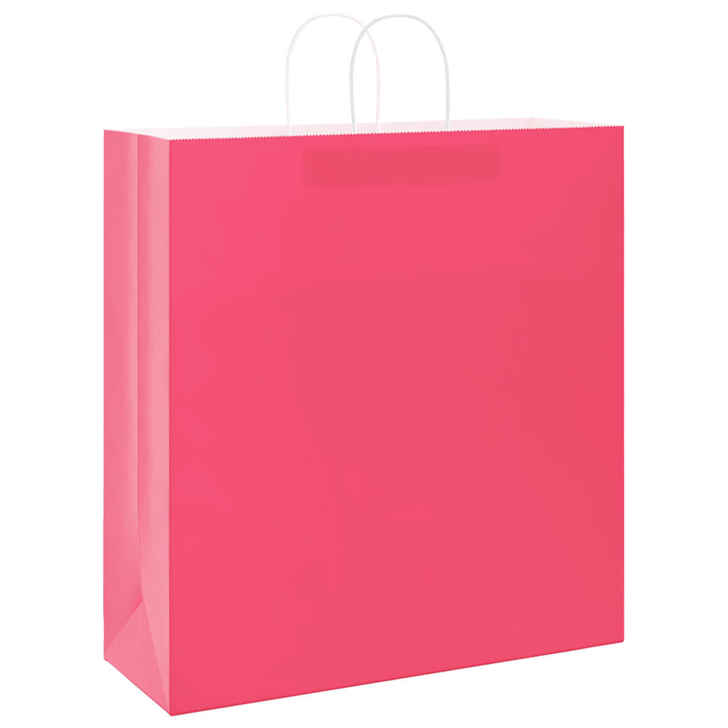 vidaXL Paper Bags 50 pcs with Handles Pink 45x17x48 cm 4