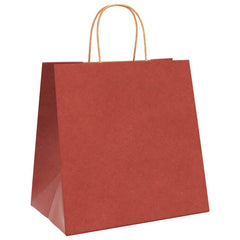 vidaXL Paper Bags 250 pcs with Handles Red 26x17x25 cm 3