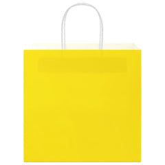 vidaXL Paper Bags 250 pcs with Handles Yellow 26x17x25 cm 5