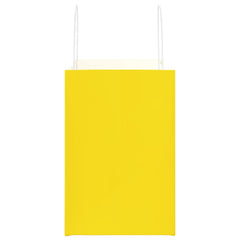 vidaXL Paper Bags 250 pcs with Handles Yellow 26x17x25 cm 6