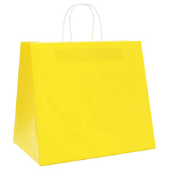 Paper Bags with Handles 250 Width 32 cm Yellow 28 cm 22 cm