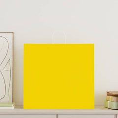 Paper Bags with Handles 54x15x49 cm 250 pcs Yellow