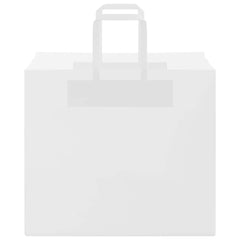 vidaXL Paper Bags 50 pcs with Handles White 32x22x28 cm 5