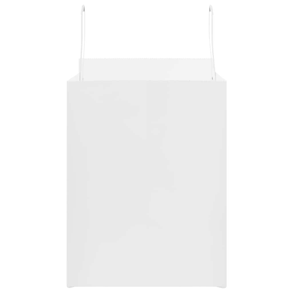 vidaXL Paper Bags 50 pcs with Handles White 32x22x28 cm 6
