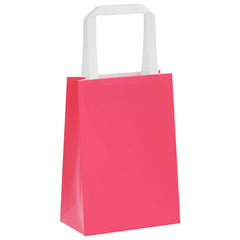 vidaXL Paper Bags 250 pcs with Handles Pink 15x8x21 cm 4