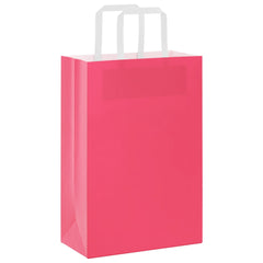 vidaXL Paper Bags 250 pcs with Handles Pink 21x11x31 cm 3