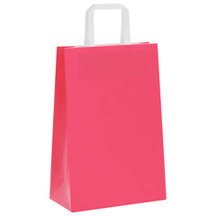 vidaXL Paper Bags 250 pcs with Handles Pink 21x11x31 cm 4