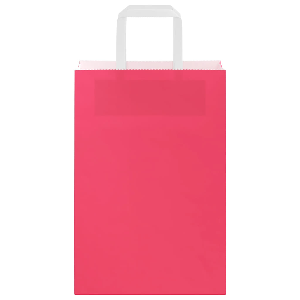 vidaXL Paper Bags 250 pcs with Handles Pink 21x11x31 cm 5