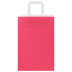 vidaXL Paper Bags 250 pcs with Handles Pink 21x11x31 cm 5