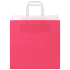 vidaXL Paper Bags 250 pcs with Handles Pink 26x17x25 cm 5