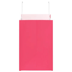 vidaXL Paper Bags 250 pcs with Handles Pink 26x17x25 cm 6