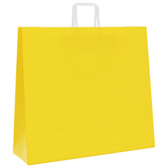 vidaXL Paper Bags 50 pcs with Handles Yellow 54x15x49 cm 4