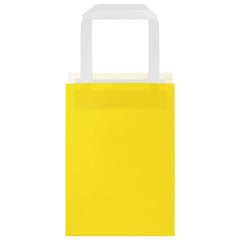 vidaXL Paper Bags 250 pcs with Handles Yellow 15x8x21 cm 4