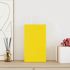 vidaXL Paper Bags 250 pcs with Handles Yellow 21x11x36 cm 2