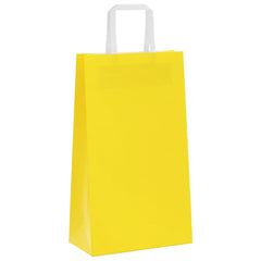 vidaXL Paper Bags 250 pcs with Handles Yellow 21x11x36 cm 5