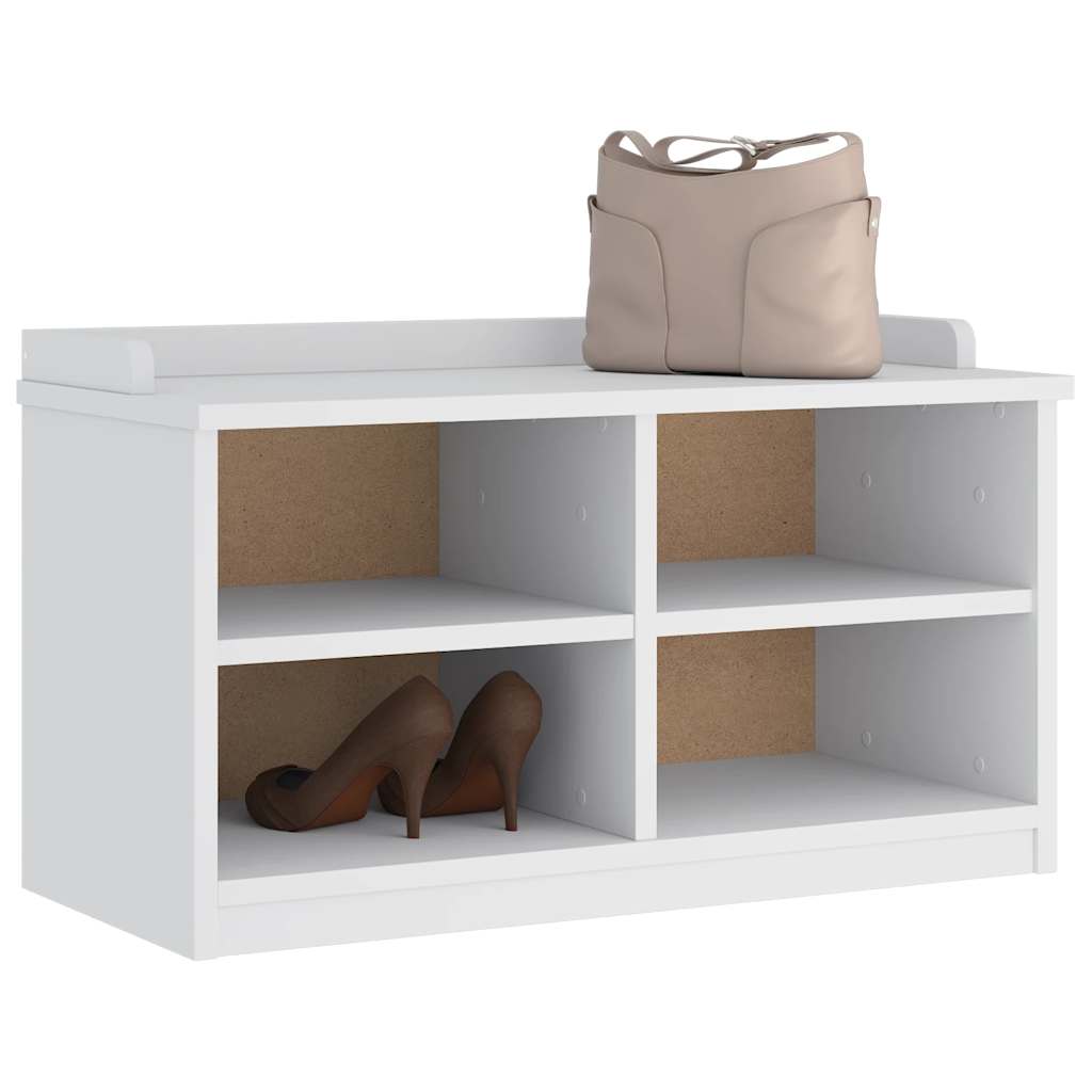 Hallway Bench "SANDNES" Solid Wood Pine in White