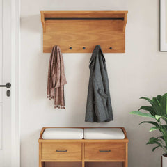vidaXL Wall-mounted Coat Rack SANDNES 87x30x42 cm Solid Wood Pine 3