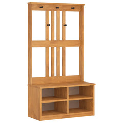 vidaXL Hall Tree "SANDNES" 87x40x159,5 cm Solid Wood Pine 2
