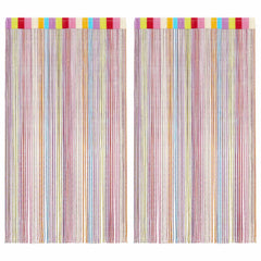 vidaXL String Curtains 2 pcs Multicolour 140x250 cm 2