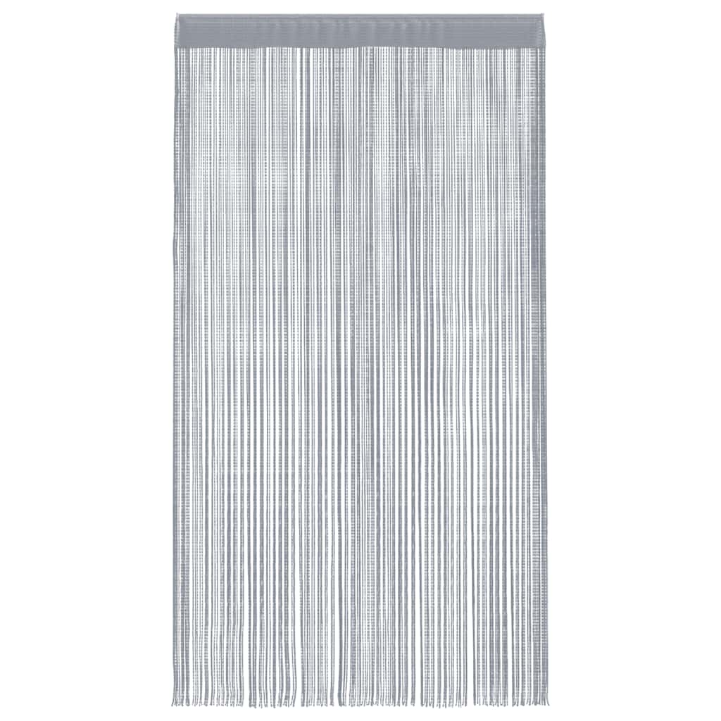vidaXL String Curtains 2 pcs Light Grey 100x250 cm 4