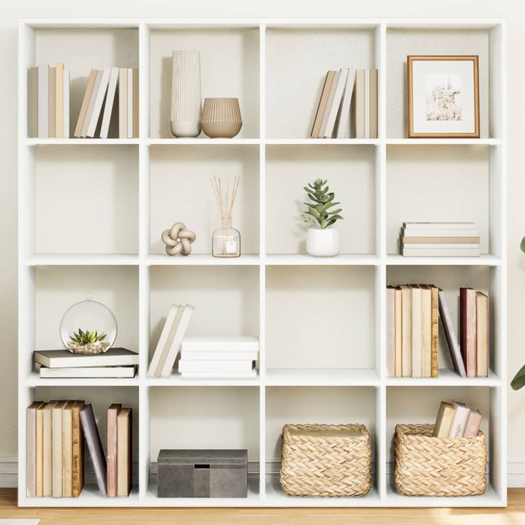 Book Cabinet 137.5x29x137.5 cm Engineered Wood White