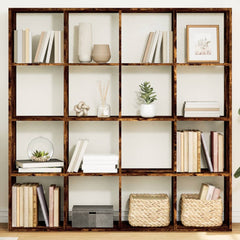 Book Cabinet 137.5x29x137.5 cm Engineered Wood Smoked oak