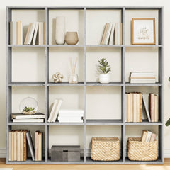 Book Cabinet 137.5x29x137.5 cm Engineered Wood Grey sonoma