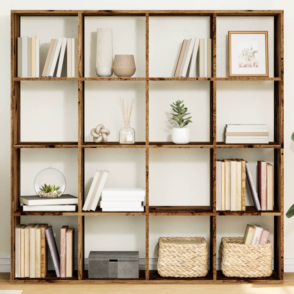 Book Cabinet 137.5x29x137.5 cm Engineered Wood Old wood