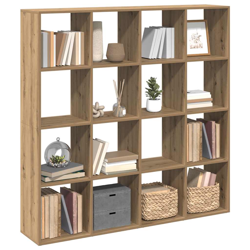Book Cabinet 137.5x29x137.5 cm Engineered Wood Artisan oak