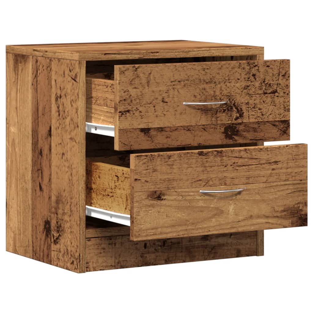 vidaXL Bedside Cabinet Old Wood 40x30x40 cm Engineered Wood 5