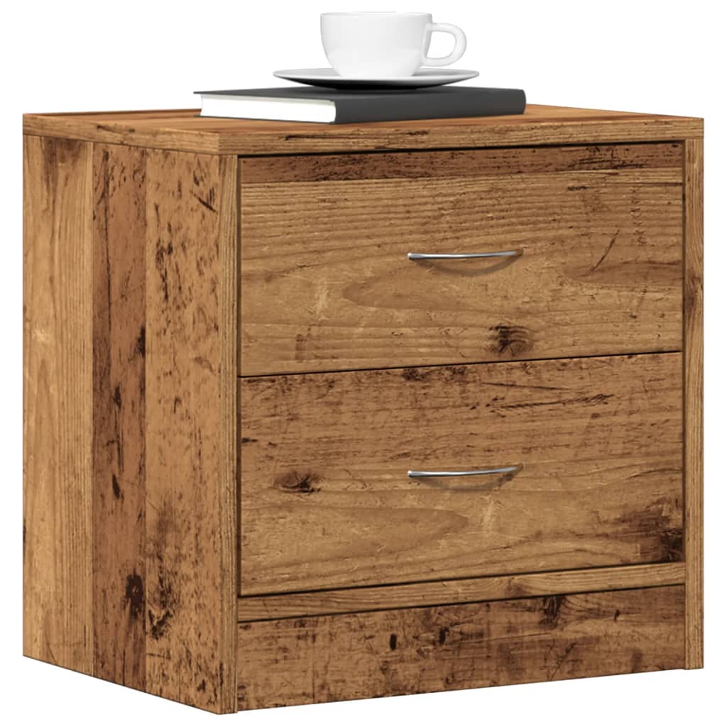 vidaXL Bedside Cabinet Old Wood 40x30x40 cm Engineered Wood 1