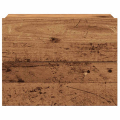 vidaXL Wall-mounted Bedside Cabinet Old Wood 40x32x30 cm 4