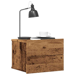 vidaXL Wall-mounted Bedside Cabinet Old Wood 40x32x30 cm 1