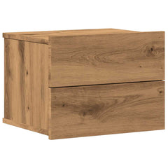 vidaXL Wall-mounted Bedside Cabinet Artisan Oak 40x32x30 cm 2