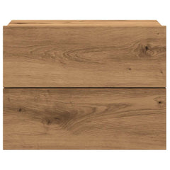 vidaXL Wall-mounted Bedside Cabinet Artisan Oak 40x32x30 cm 4