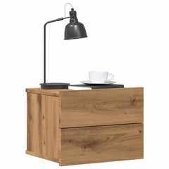 vidaXL Wall-mounted Bedside Cabinet Artisan Oak 40x32x30 cm 1