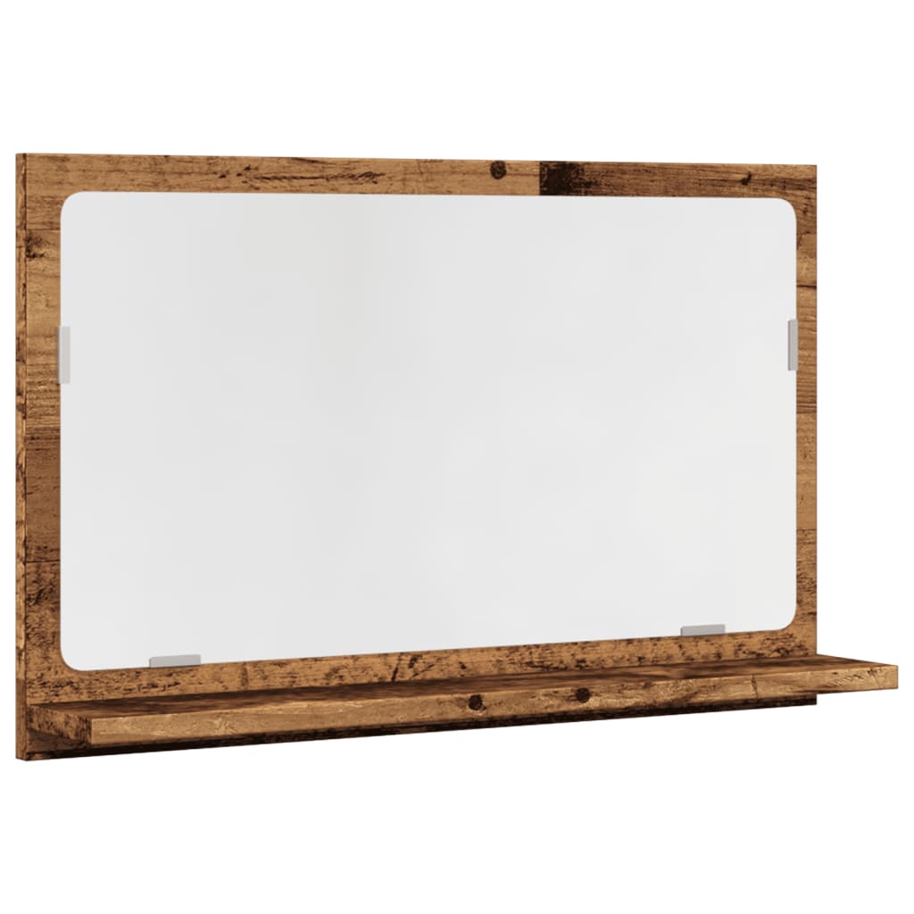 vidaXL Bathroom Mirror Cabinet Old Wood 60x11x37 cm Engineered Wood 2