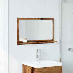 vidaXL Bathroom Mirror Cabinet Old Wood 60x11x37 cm Engineered Wood 3