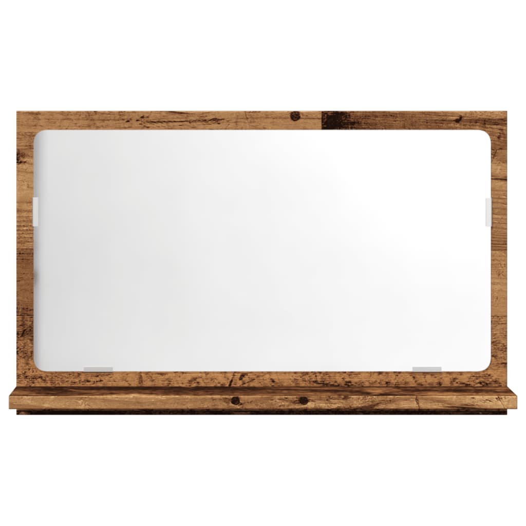 vidaXL Bathroom Mirror Cabinet Old Wood 60x11x37 cm Engineered Wood 4