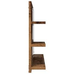 vidaXL Bathroom Mirror Cabinet Old Wood 90x11x45 cm Engineered Wood 5