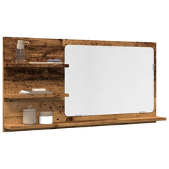 vidaXL Bathroom Mirror Cabinet Old Wood 90x11x45 cm Engineered Wood 1